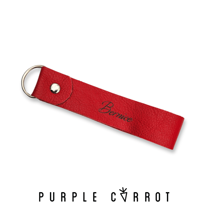 Real Leather Strap Keychain