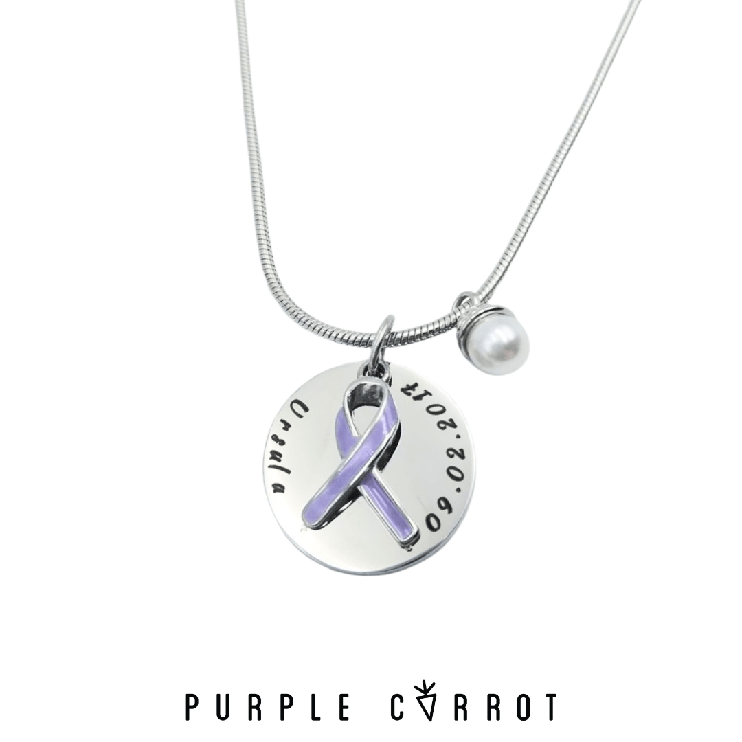 Alzheimer's Awareness Ribbon Pendant