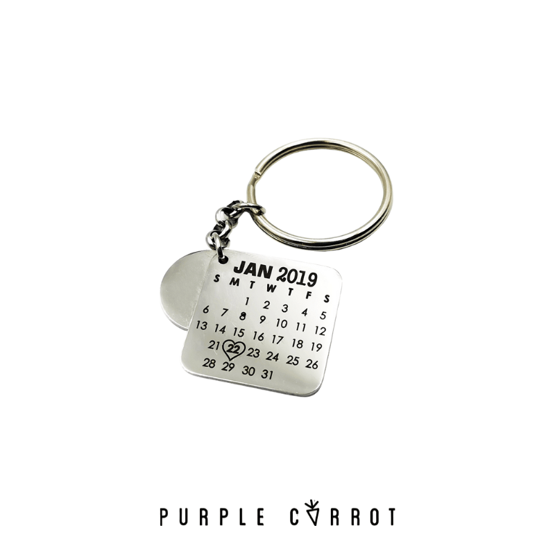 Timeless Love Calendar Keychain