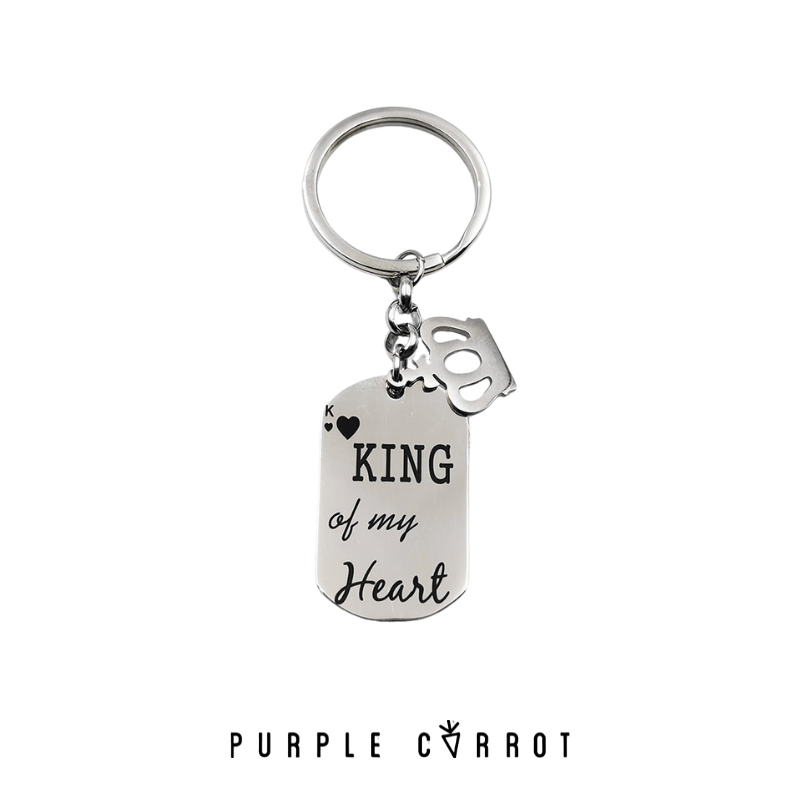 King of my Heart and Queen of my heart Keychain