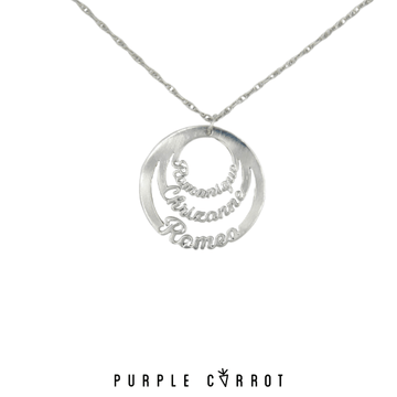 Circle Cutout Name Necklace