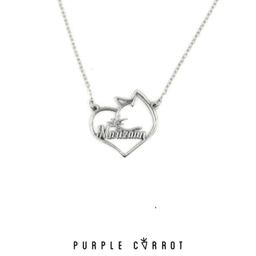 Feline love Name Cut-out Necklace