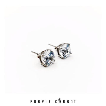 Clear Crystal Stud Earrings