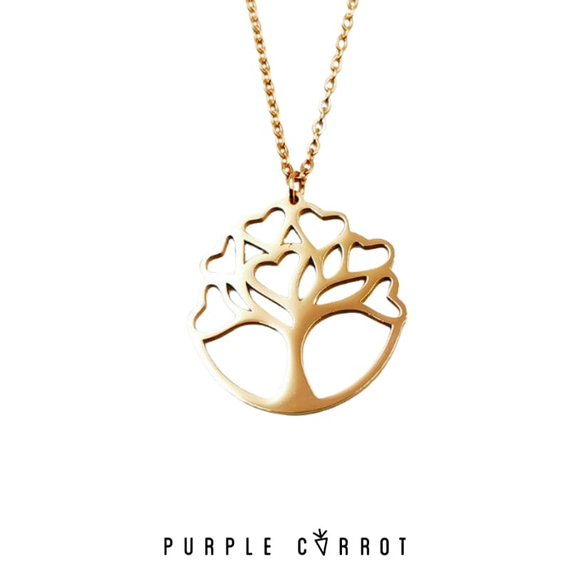 Heart Leaf Tree Necklace