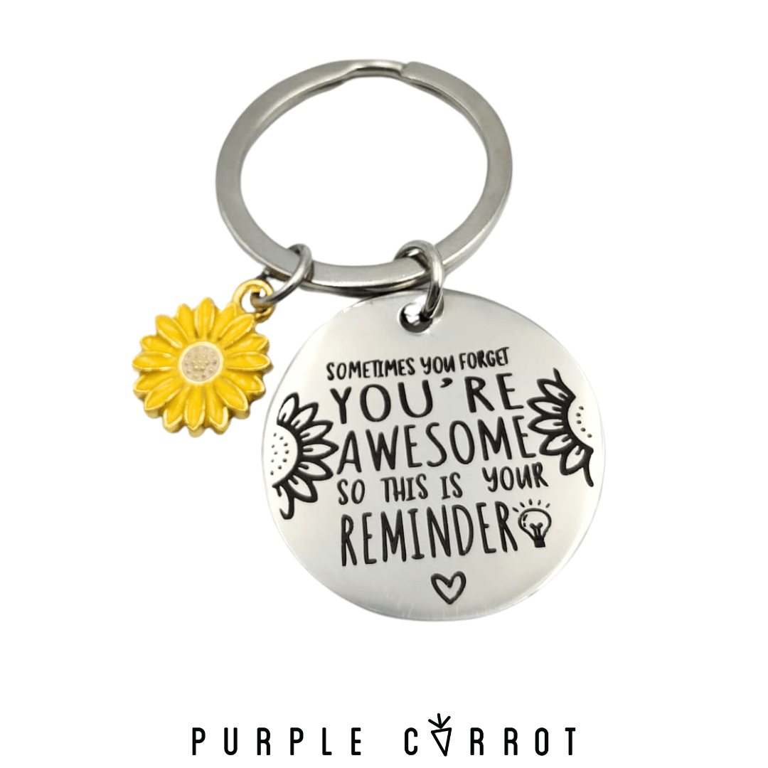 BLACK FRIDAY Sunflower Reminder Keychain