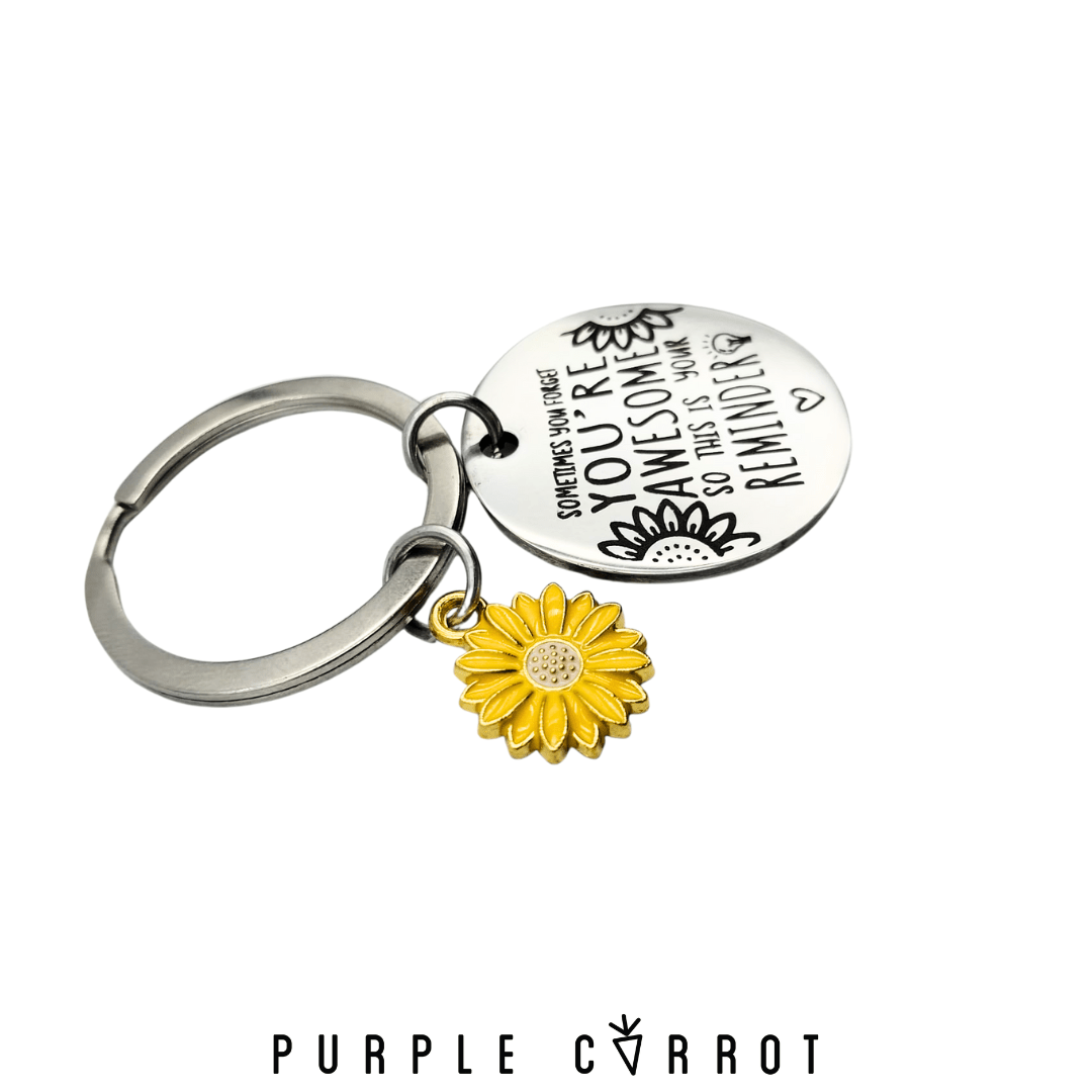 BLACK FRIDAY Sunflower Reminder Keychain