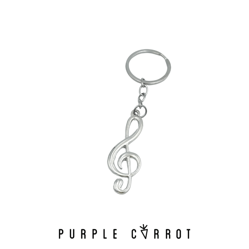 BLACK FRIDAY Treble Clef Keychain