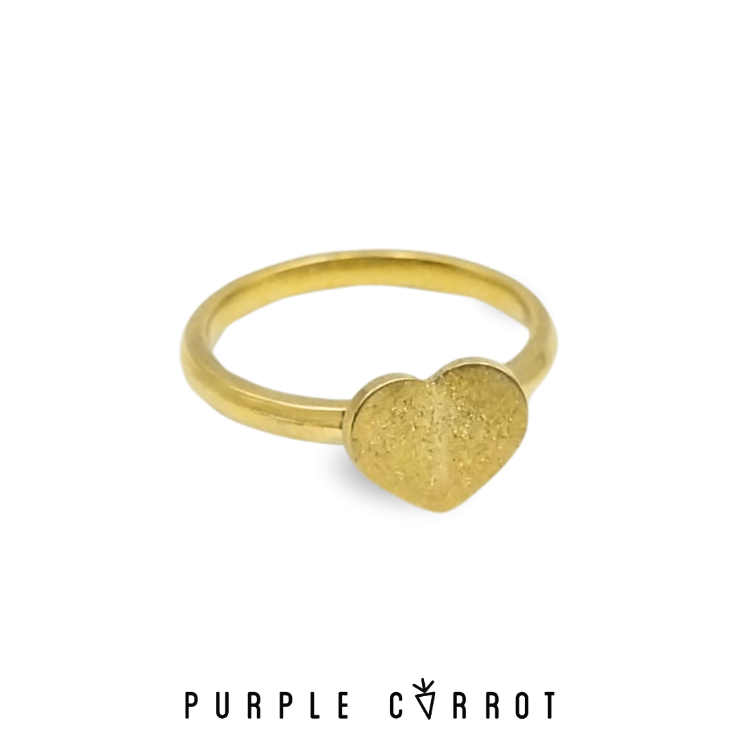 BLACK FRIDAY Gold Glitter Heart Ring