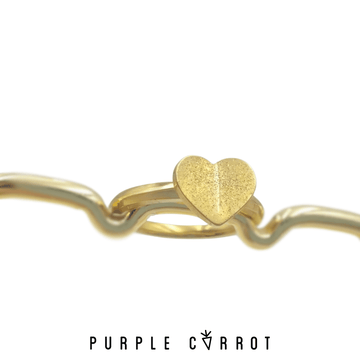 BLACK FRIDAY Gold Glitter Heart Ring