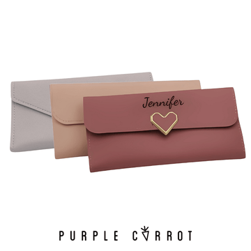 Lovely Heart Clip Wallet