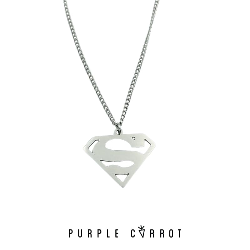 Superman Pendant Necklace with a 65cm chain